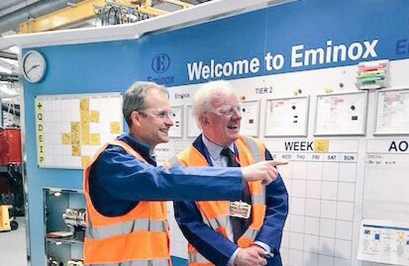 Sir Edward Leigh MP visits Eminox, Gainsborough