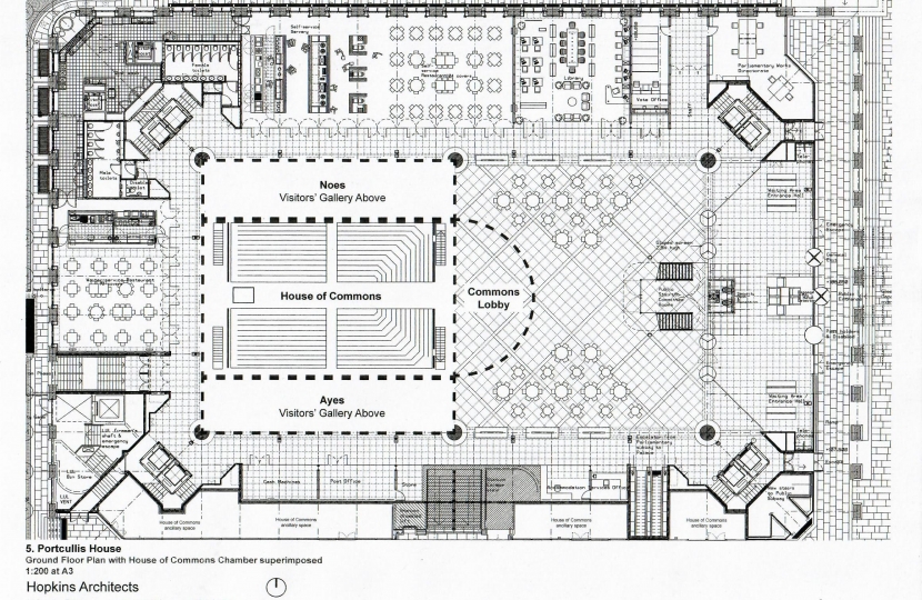 Sir Michael Hopkins plan for temporary Commons chamber