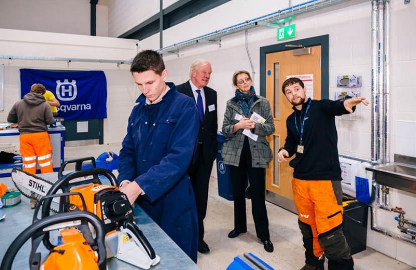 Sir Edward Leigh visits students/apprentices at Riseholme College