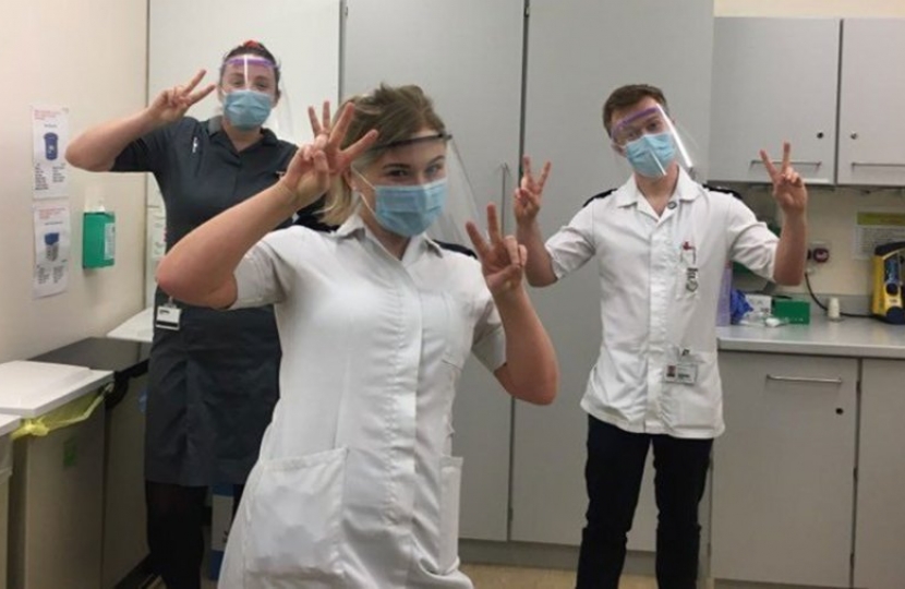 3D-printed face shields being used by NHS staff