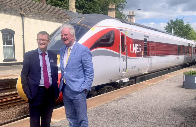 LNER CEO David Horne and Sir Edward Leigh MP